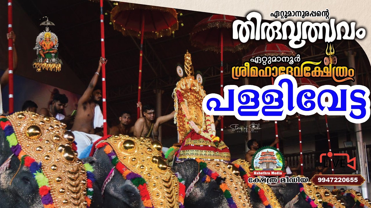 🔴4K LIVE :26.02.2026 | PALLIVETTA | THIRUVULSAVAM 2026 | ETTUMANOOR SRIMAHADEVA TEMPLE