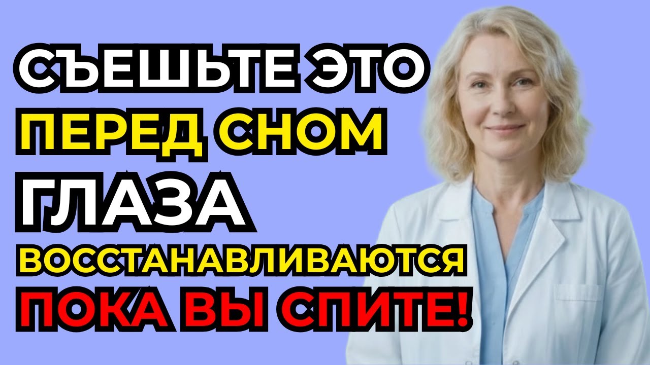 СЪЕШЬТЕ ЭТО ПЕРЕД СНОМ, ЧТОБЫ ВОССТАНОВИТЬ ЗРЕНИЕ, ПОКА ВЫ СПИТЕ! ОБЯЗАТЕЛЬНО ДЛЯ 60+
