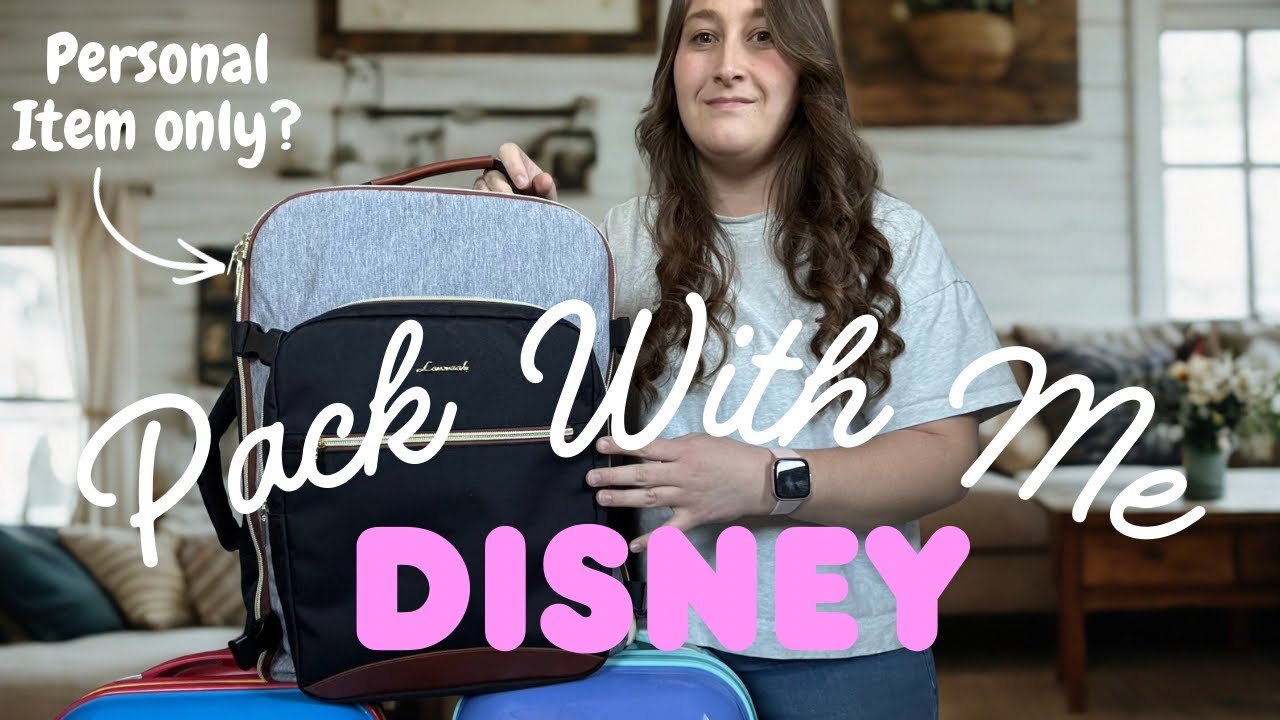 Packing for Disney with ONLY a Personal Item | Mom of 2 Disney Trip