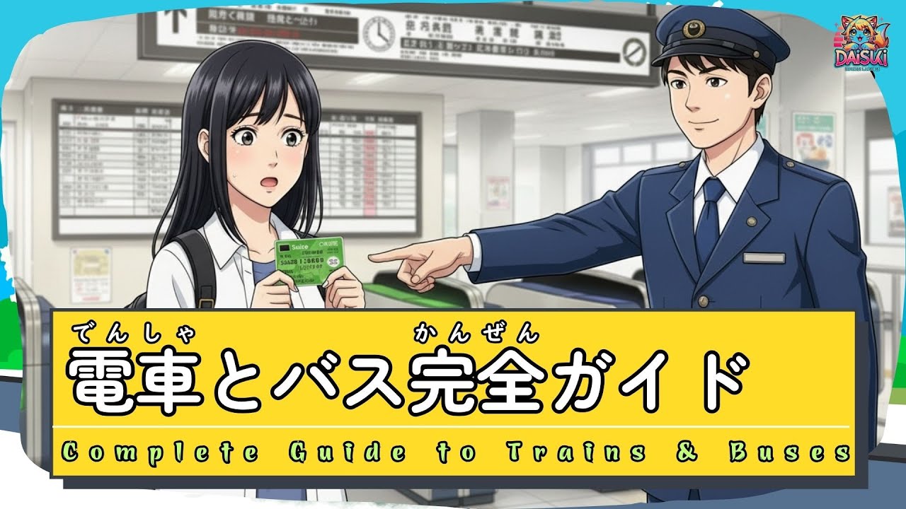 日本の電車とバス完全ガイド - Complete Guide to Trains & Buses in Japan ｜Japanese Listening Practice