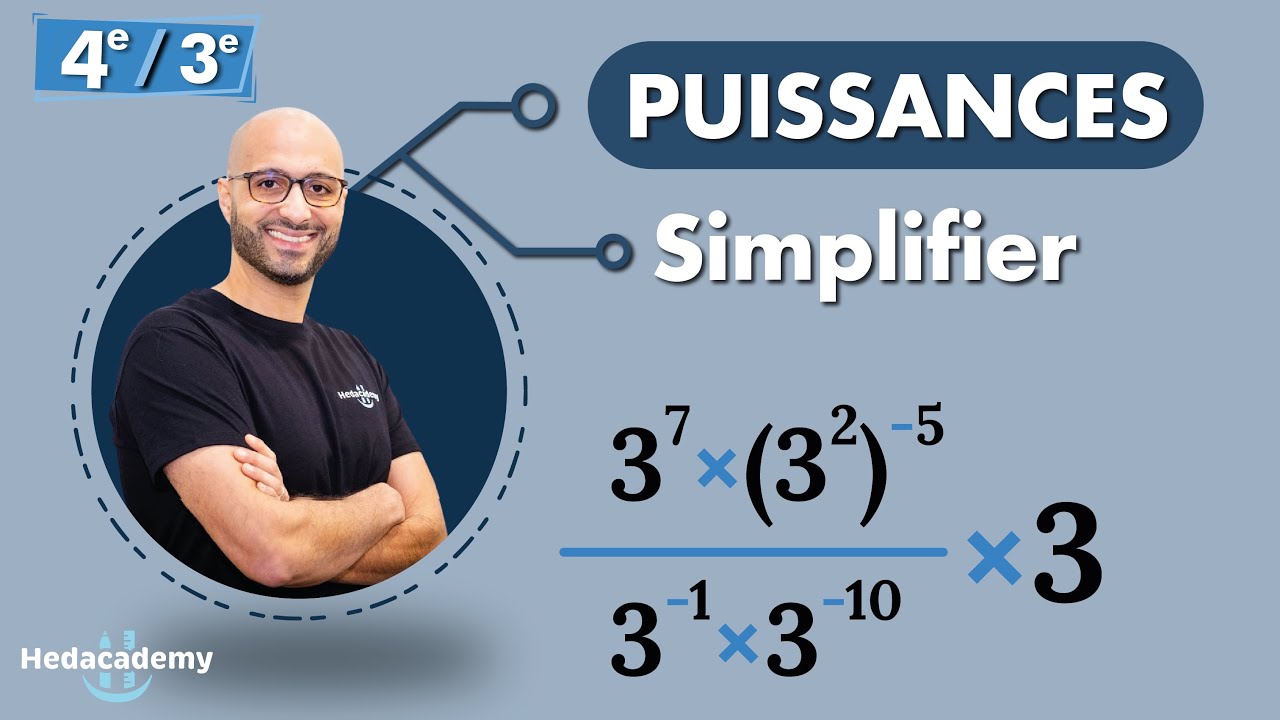 Puissances - Simplifier - Exercice Type