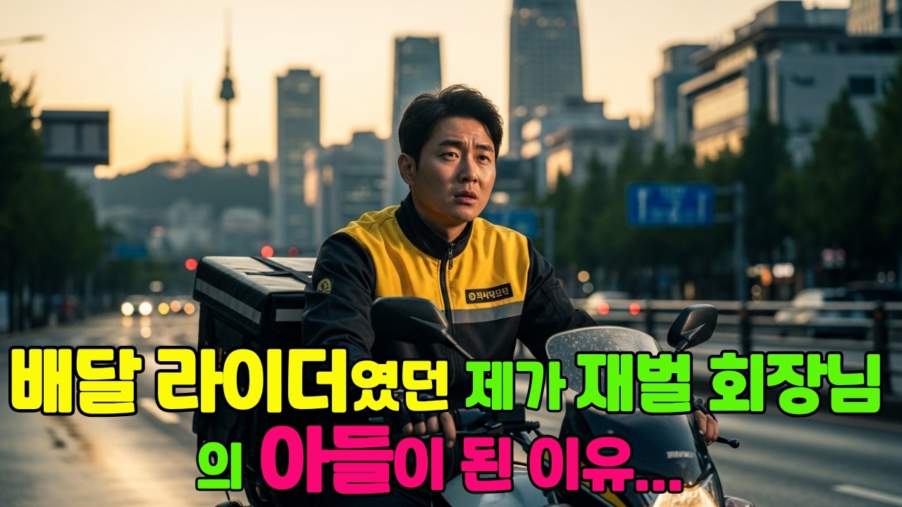 배달 라이더였던 제가 재벌 회장님의 아들이 된 이유... 시작은 비 오는 밤 3,500원이었습니다.