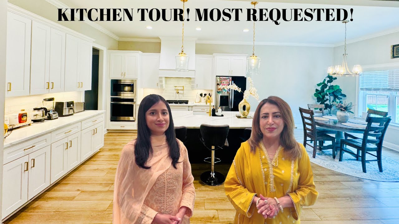 House Tour Part 1 | Kitchen Tour | White & Gold Elegance ✨ | Most Requested Home Tour! Farah Nadeem