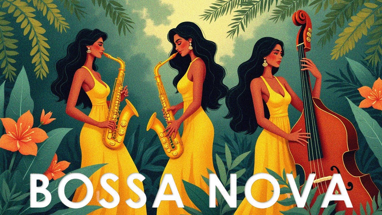 Sons Suaves de Bossa Nova | Jazz Tropical com Saxofone e Contrabaixo no Coração do Brasil
