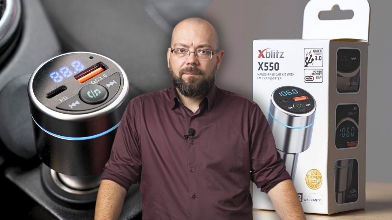 Xblitz x550 - wygodny transmiter FM z wbudowaną ładowarkę