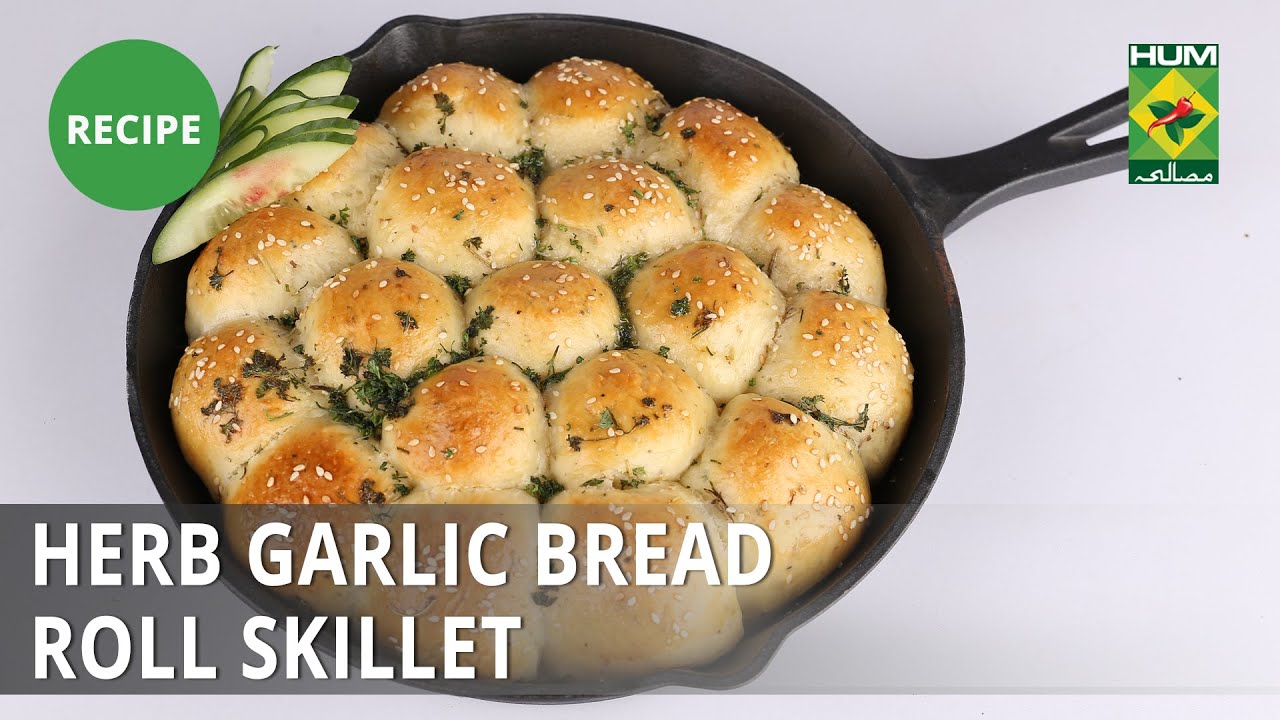 Herb Garlic Bread Roll Skillet Recipe | Masala Mornings |  Shireen Anwar | Continental Food