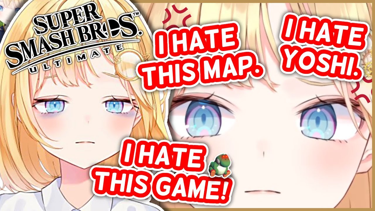 Ame Is Fighting For Her Life in Super Smash Bros. Ultimate [ft. gamer rage] | HololiveEN Clips