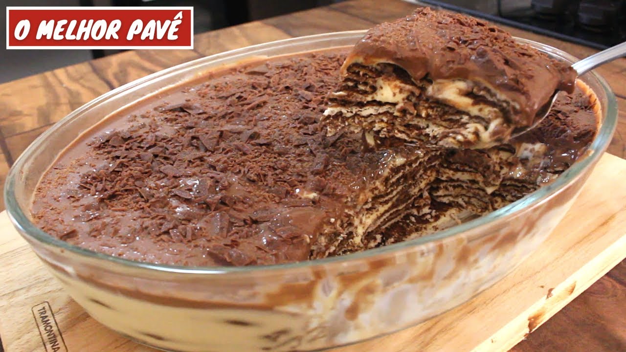 O MELHOR PAVÊ QUE JÁ COMI - PAVÊ SIMPLES (MUITO FÁCIL E RÁPIDO DE PREPARAR)