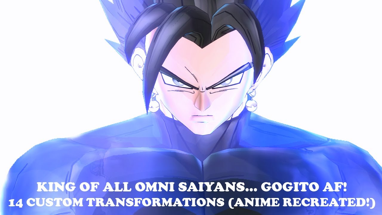 King of All Omni Saiyans: Gogito 14 Transformations w/ CUSTOM Recreated Anime Animations! DB XV2 Mod