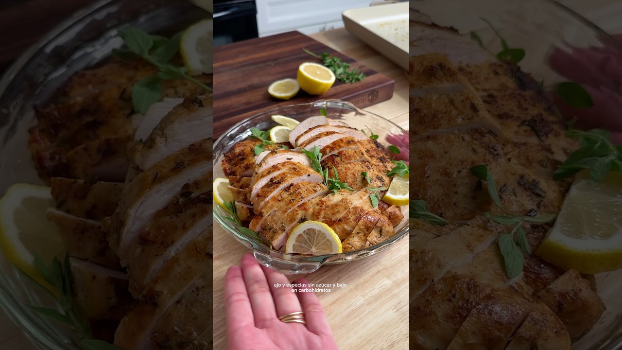 🍋Pollo Jugoso Marinado al Lim&oacute;n y Hierbas #bajoencarbohidratos