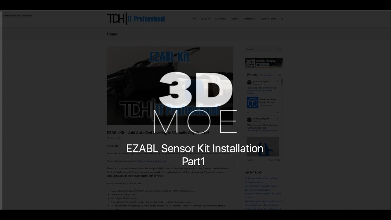 CR-10 S5 TDH EZABL Sensor Installation (Part1)