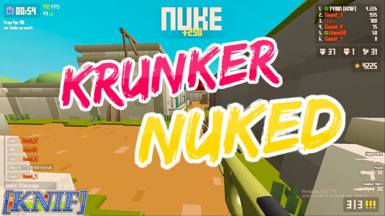 [KNIF] KRUNKER NUKED (New Setting) Sniper 크런커 스나이퍼 누크