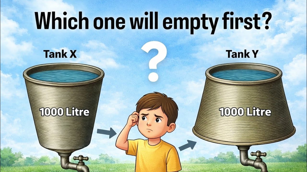 Both Have 1000 Litres… But One Empties First 😱 | Physics Puzzle”
