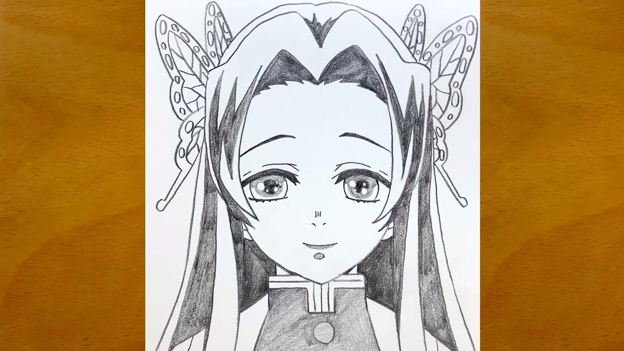 How to Draw Kochou Kanae from Demon Slayer | Anime drawing videos for beginners | drawing