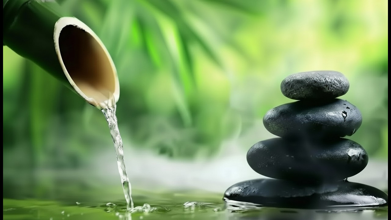 Soothing Piano & Flowing Water Sounds for Night Sleep & Deep Calm