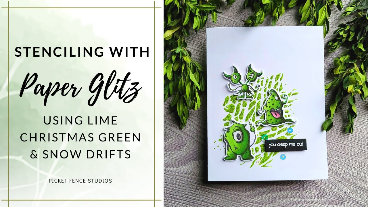 Stenciling with Paper Glitz