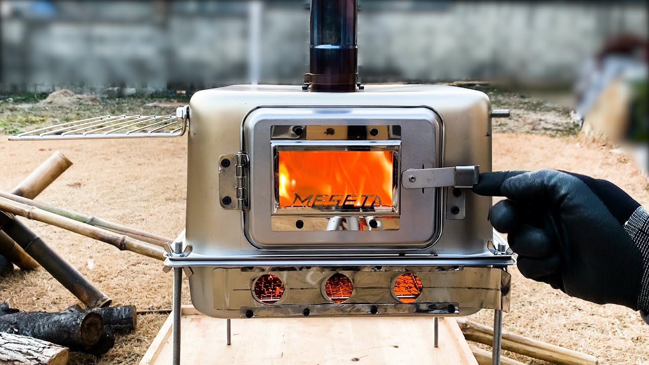 This wood stove was made without welding - Homemade hot tent stove