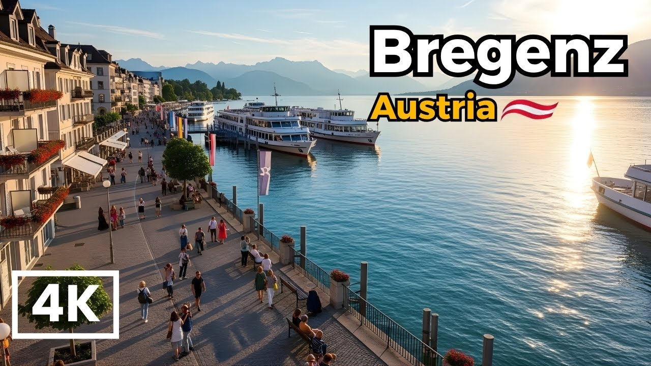 bregenz, Austria 🇦🇹 The Most Beautiful City in Alpes ☀️ 2025 - 4K Walking Tour
