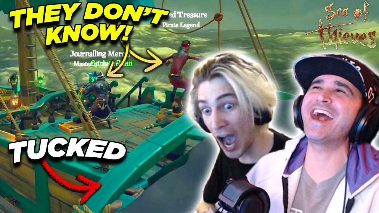 Summit1g and xQc's EMERGENCY tuck in Sea of Thieves!