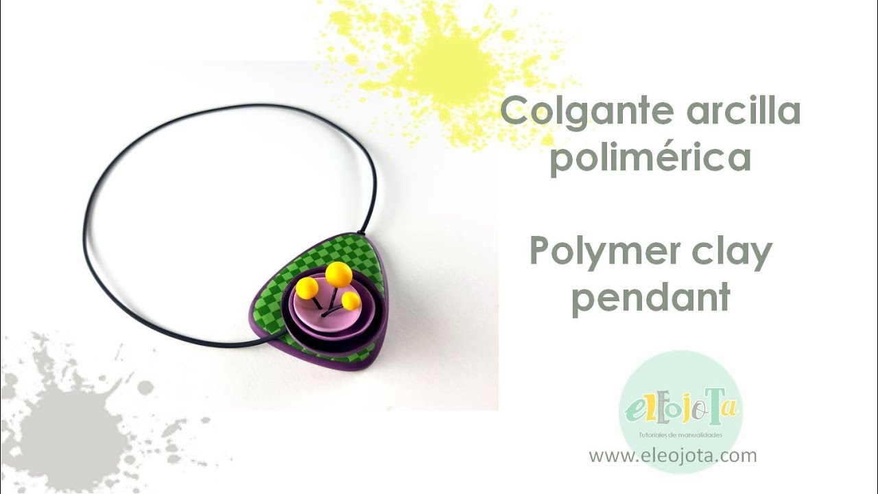 Colgante flor abstracta (arcilla polimérica) | ELEOJOTA00