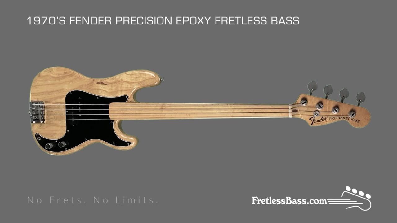 FretlessBass.com Collection 1970’s Fender Precision Epoxy Fretless Bass