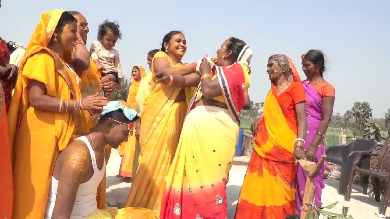 Haldi me holi ka maza part 2 #wedding #haldi #funny