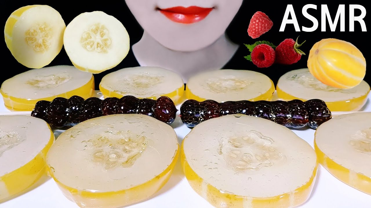 ASMR ORIENTAL MELON, RASPBERRY CANDIED FRUITS *TANGHULU* 참외 탕후루, 산딸기 탕후루 먹방 (EATING SOUNDS) MUKBANG