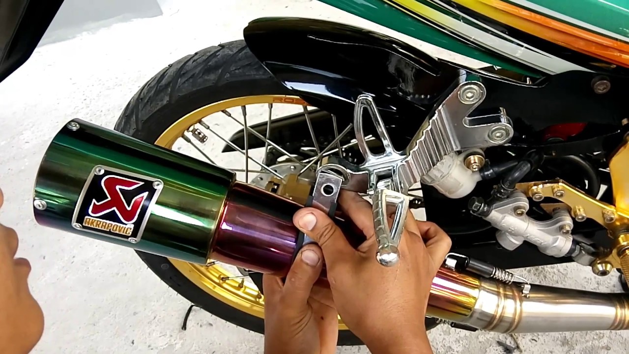 Pemasangan knalpot akrapovic yamaha new jupiter mx
