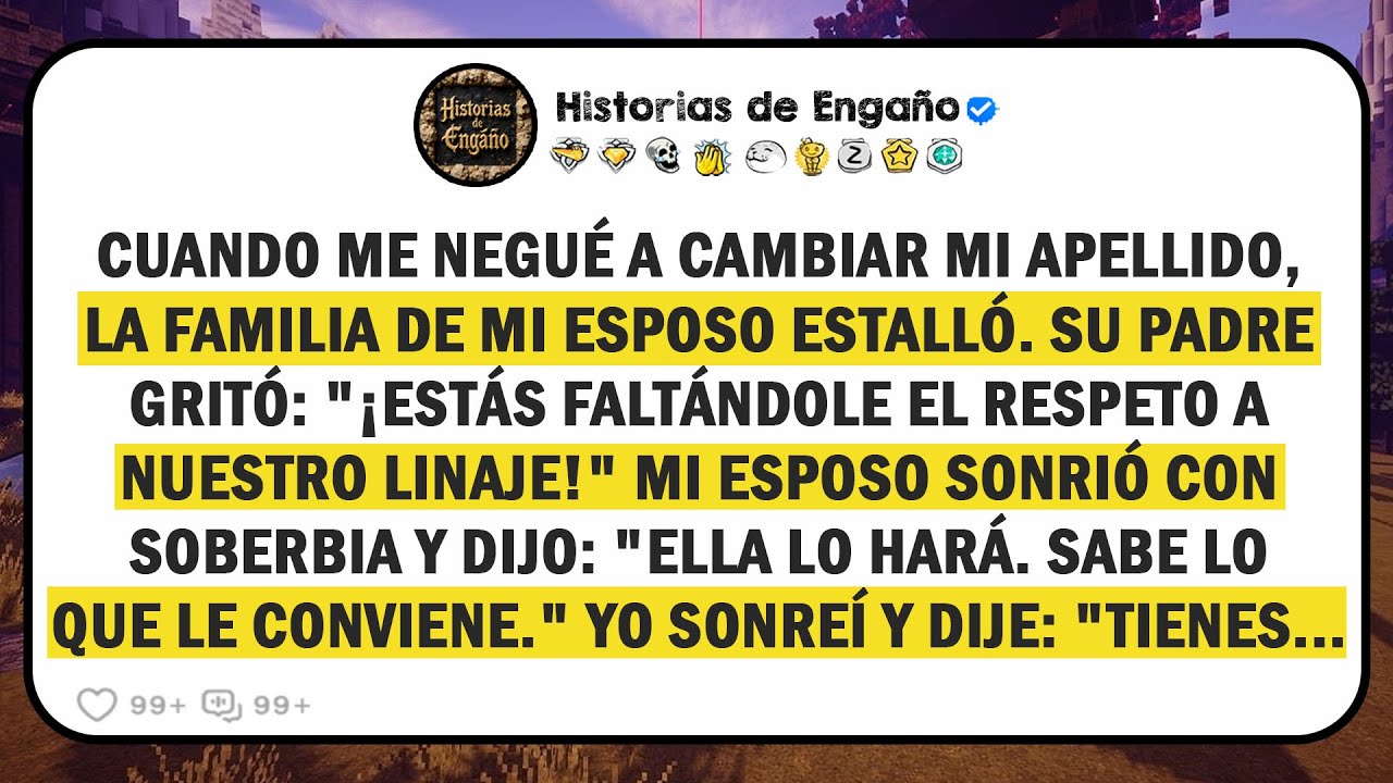 Cuando Me Negué A Cambiar Mi Apellido, La Familia De Mi Esposo Estalló. Su Padre...