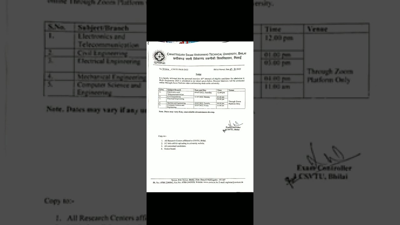 csvtu exam news | csvtu bhilai notice | csvtu exam | csvtu #csvtuexam