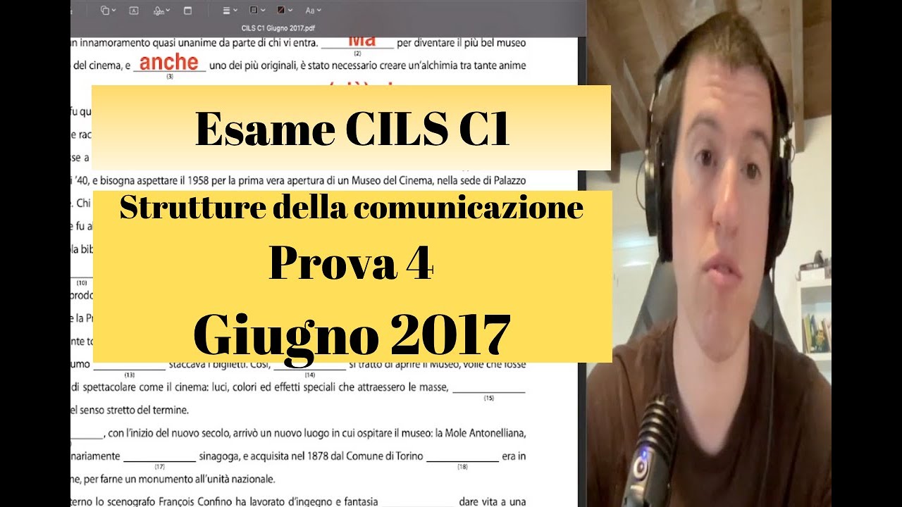 Esame CILS C1 Giugno 2017 - Analisi delle strutture di comunicazione Prova 4