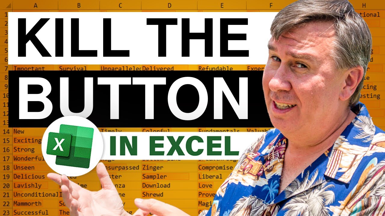 Excel - Remove the Macro Button Left By a Former Coworker - Episode 1279