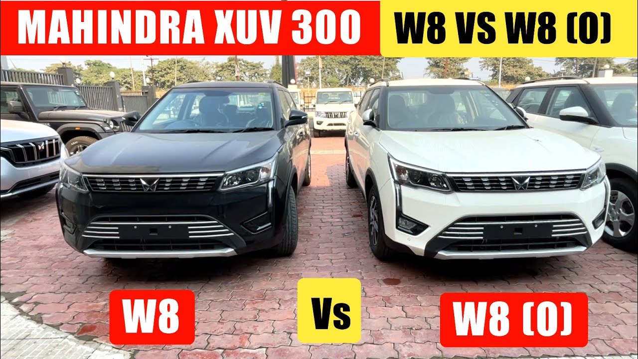 New Updated Mahindra XUV 300 W8 vs W8 (O) 🔥 Variants Comparison |   Facelift 2022 with New Logo
