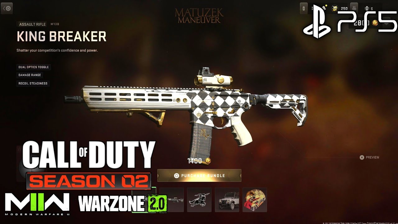 M13B King Breaker Skin MW2 | MW2 King Breaker Skin | King Breaker MW2 Season 2 New Skins | COD MW2