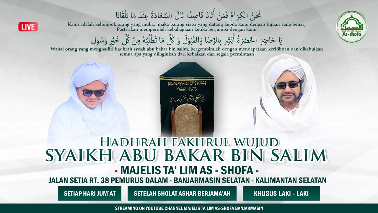 🔴Hadhrah Syekh Abu Bakar bin Salim | Majelis Ta'lim As - Shofa | 06 Februari 2026