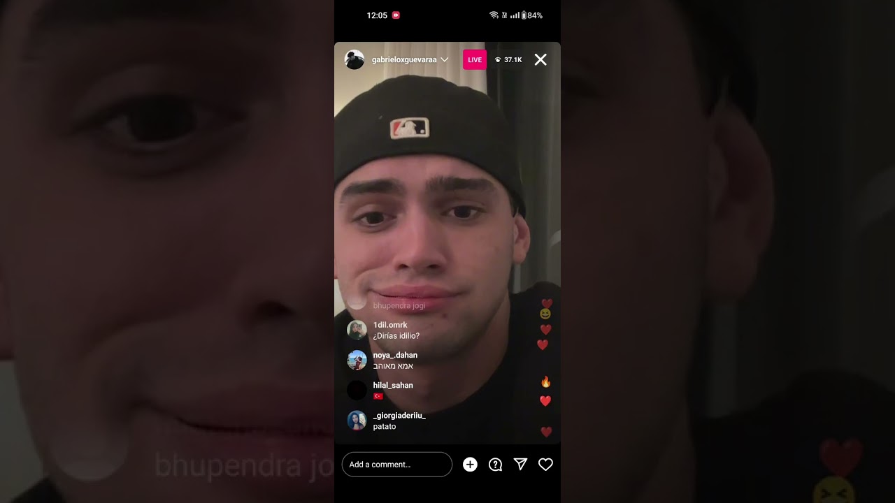 Gabriel from #MiaCulpa #TuyaCulpa #primevideo Live on #instagram