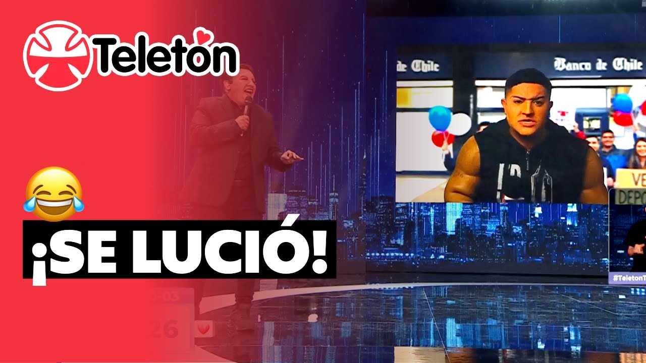 La aplaudida rutina de Felipe Parra en Teletón imitando a Julio César y Sammis Reyes