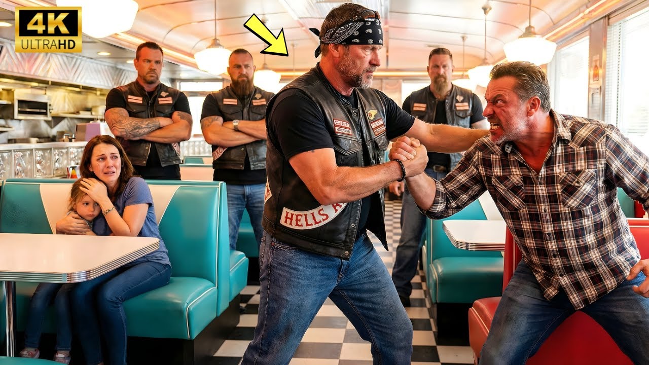 Hells Angels Protect a little girl’s Mom When Her Abusive Husband Shows Up