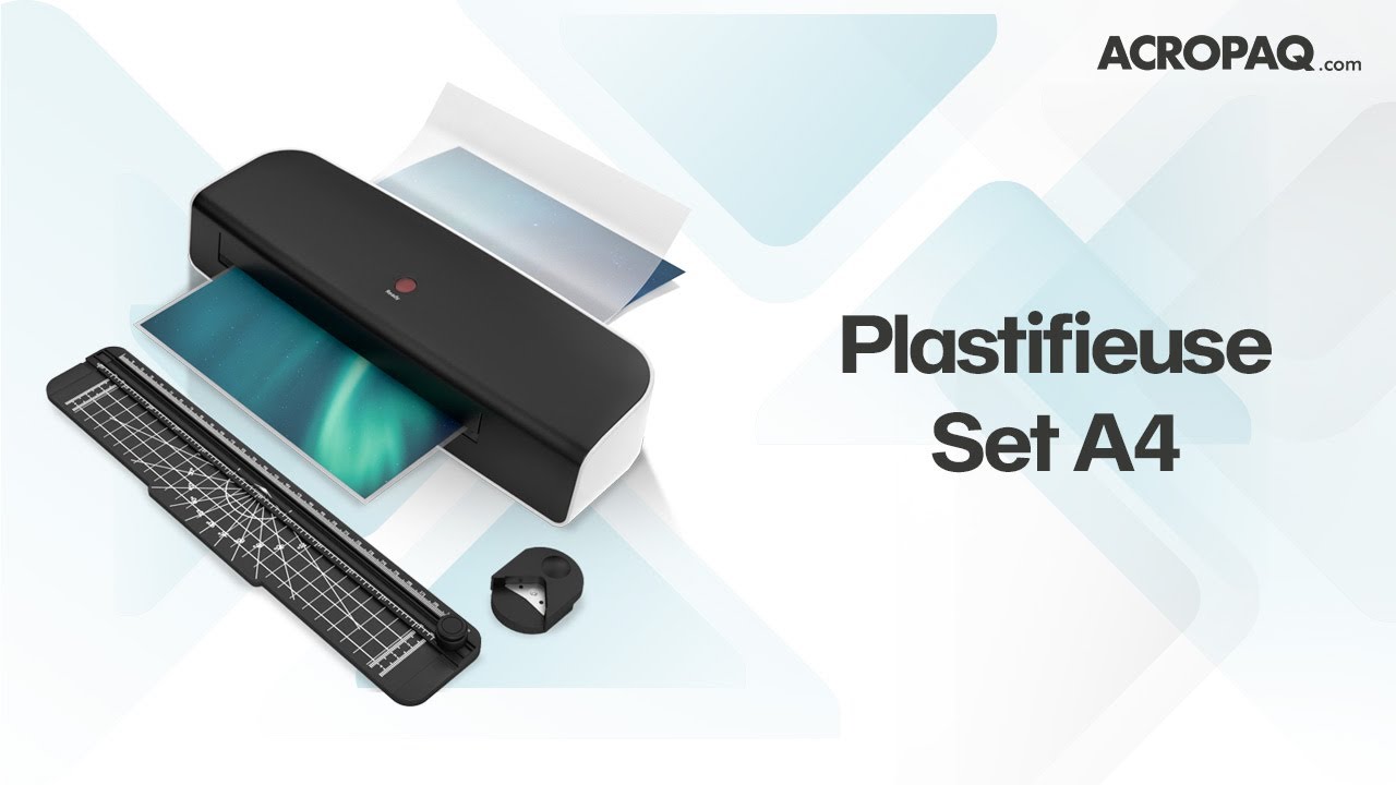 📑 Plastifieuse A4 avec 200 pochettes, massicot et arrondisseur d'angles! ♻️