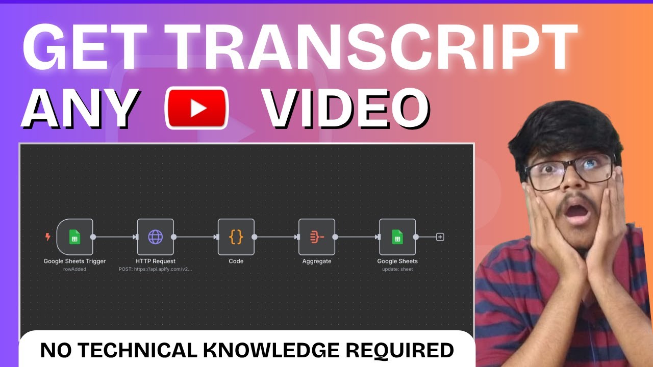 Get Any YouTube Video Transcript in Under 30 Seconds using #n8n  - No Skills Needed! #automation