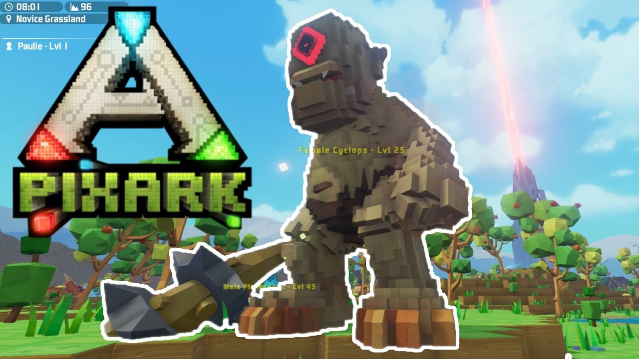 PixARK &mdash; ПРИРУЧИТЬ ЦИКЛОПА?! &mdash; Игровой процесс PixARK (ARK встречает Minecraft!)