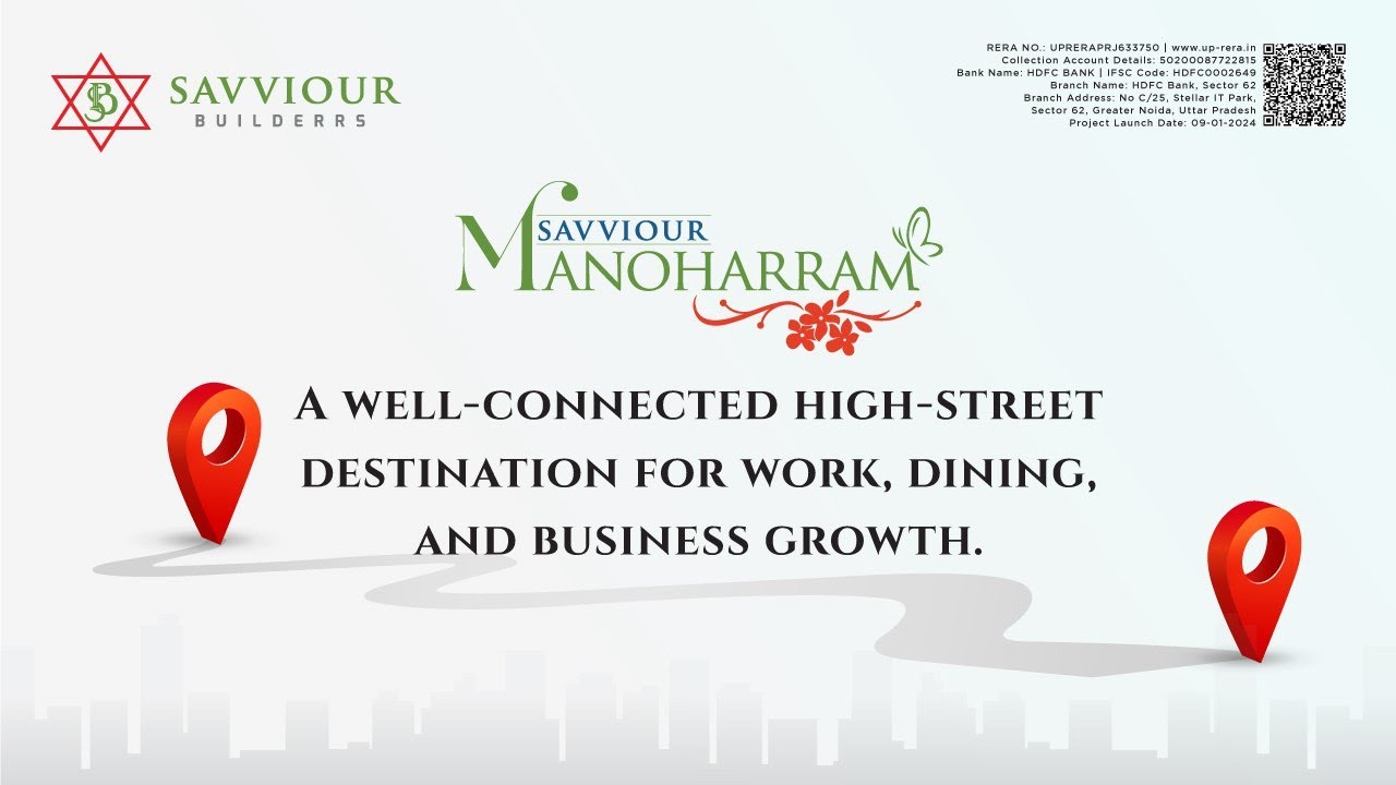 Savviour Manoharram | High-Street Commercial Destination at Gaur Yamuna City | #savviourbuilderrs