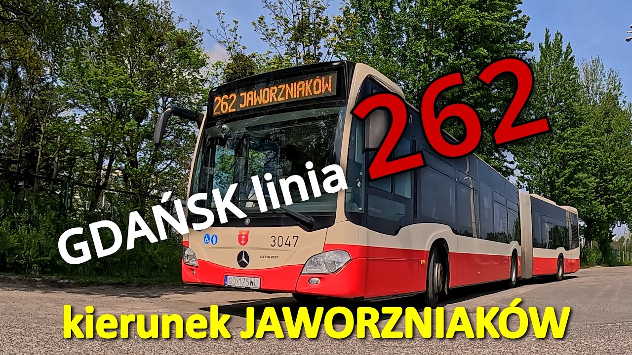 GDAŃSK linia 262 kierunek JAWORZNIAKÓW