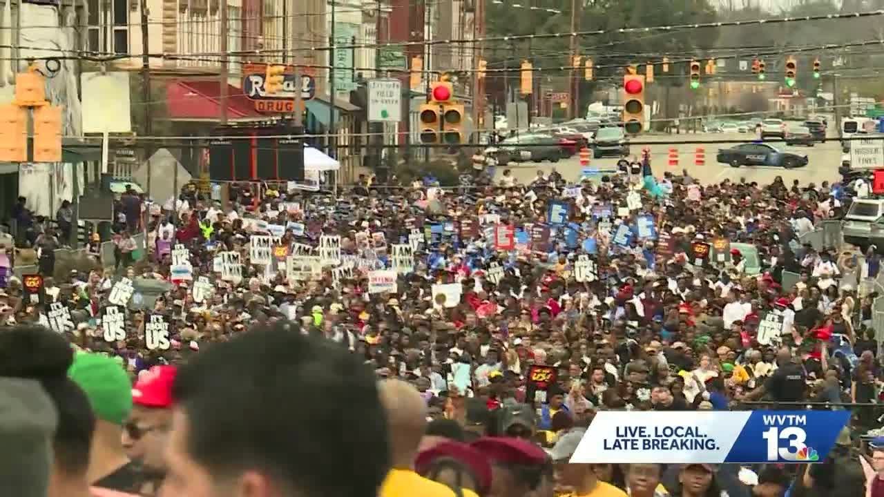 Marchers gather to commemorate Bloody Sunday 61 years later