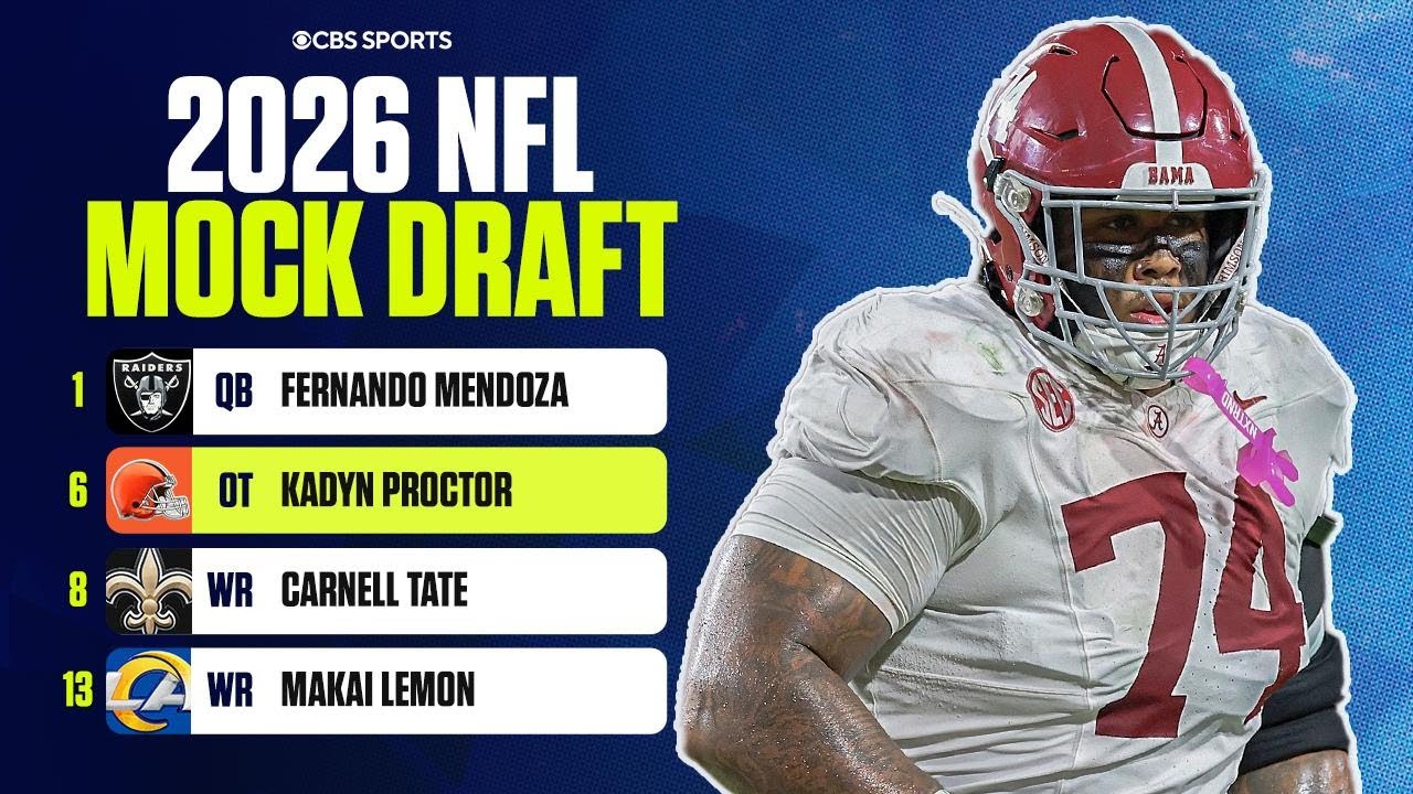 3-ROUND 2026 NFL Mock Draft: Browns draft Kadyn Proctor to fill LT position, Saints get Carnell Tate