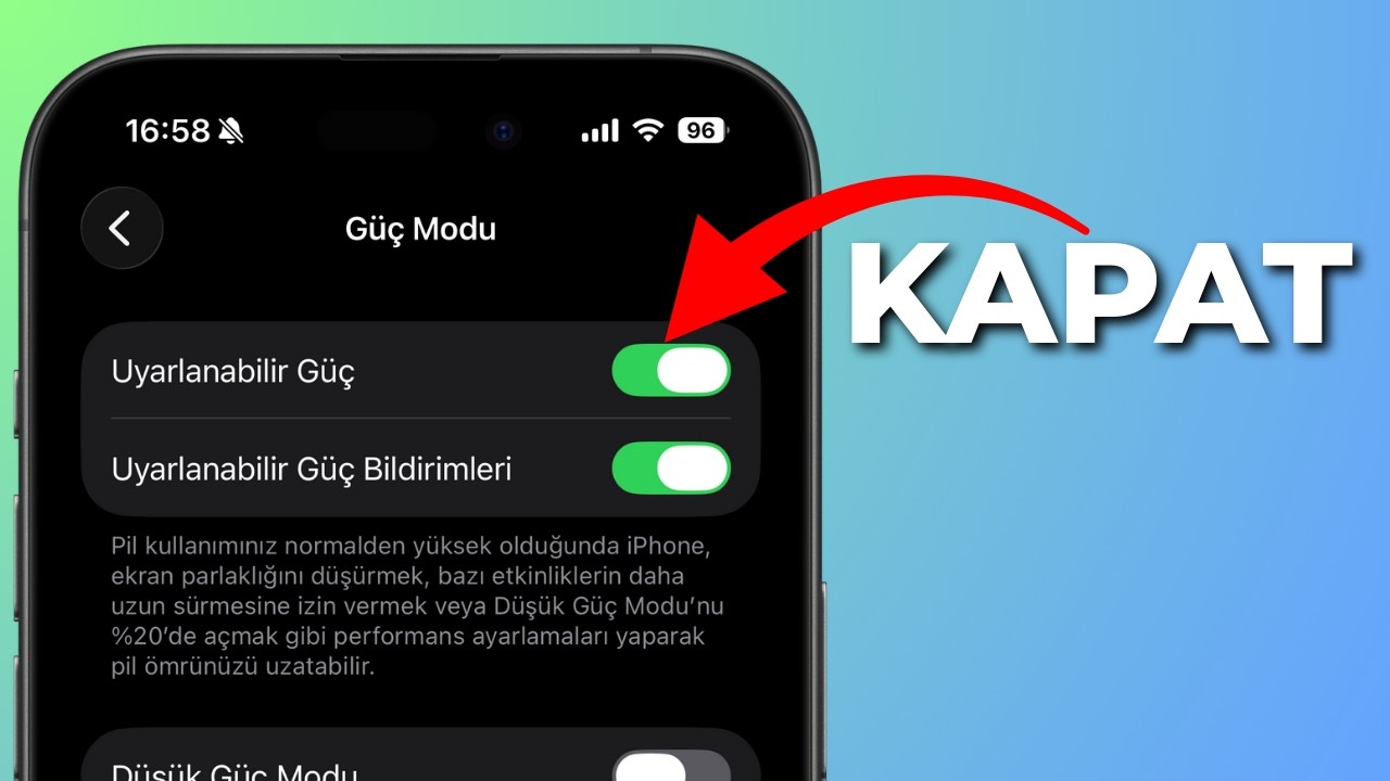 iPhone Güç Modu Ve Pil Grafiği