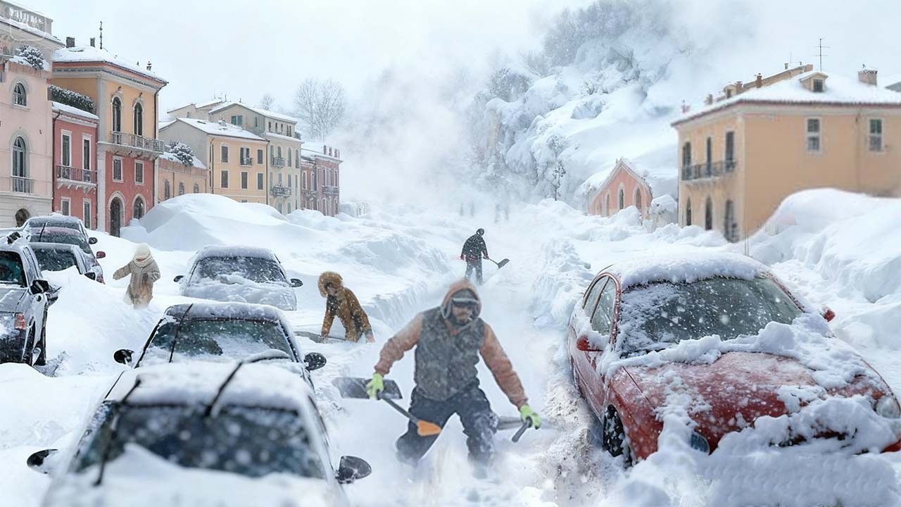 Snowstorm chaos in Italy &mdash; Christmas Blizzard Buries Cars and Homes in Piedmont!
