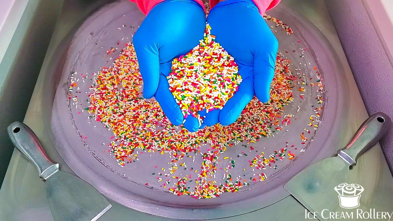 Ice Cream Rolls | Rainbow Sprinkles | Satisfying Asmr