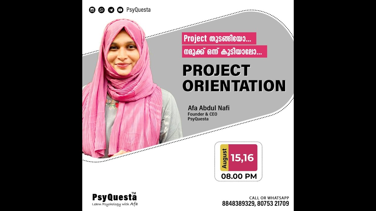 Psychology Degree Dissertation / Project Orientation | Part 1| IGNOU & Calicut University| PsyQuesta