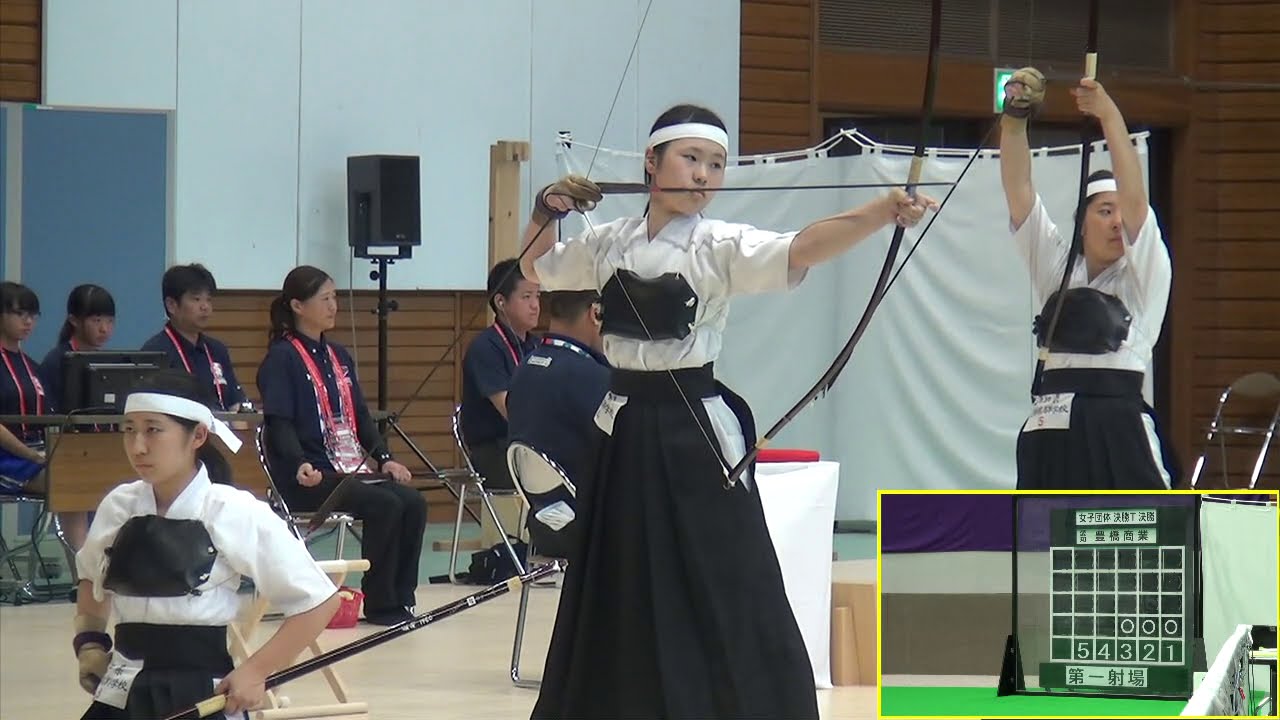 2016年IH 弓道 女子 団体 決勝 豊橋商業（愛知）